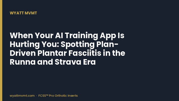 When Your AI Training App Is Hurting You: Spotting Plan-Driven Plantar Fasciitis in the Runna and Strava Era