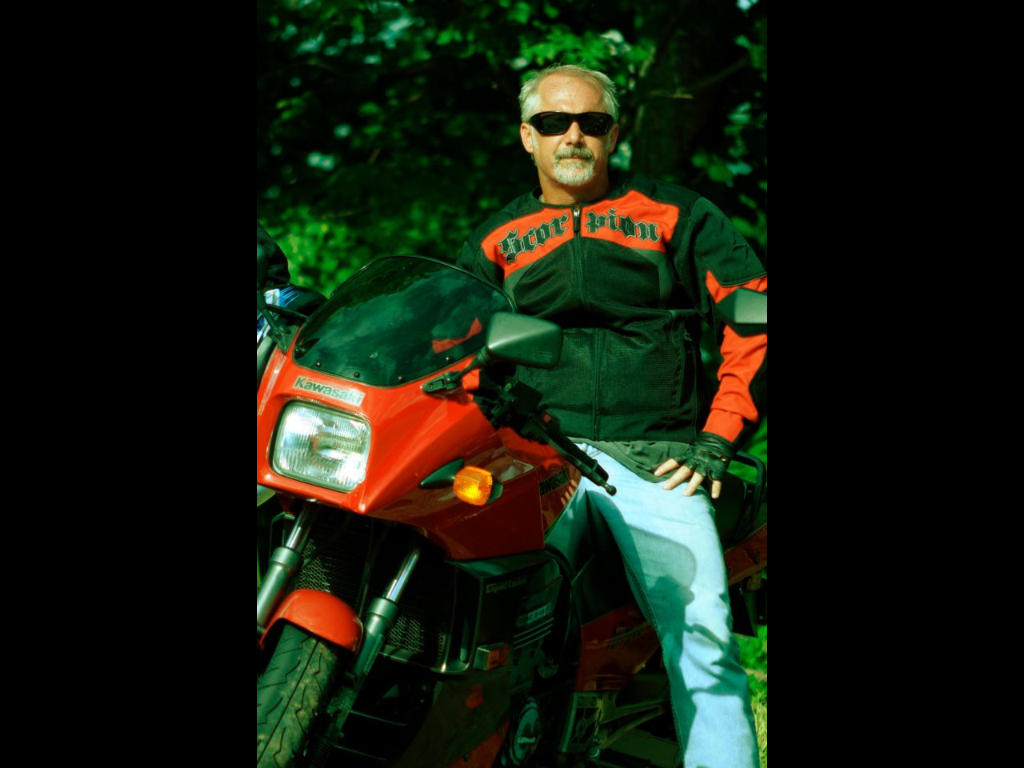 Tony Wyatt on a dirt bike — decades after the wreck that started it all.